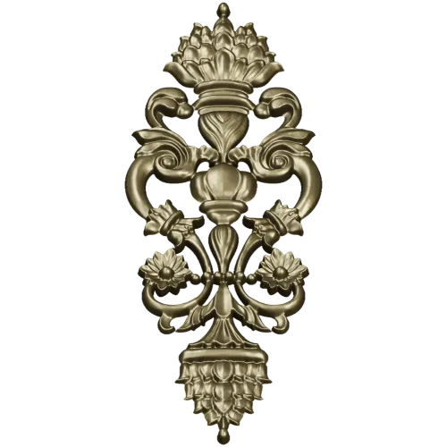 Pompadour Acanthus Applique - STL 3D model for CNC