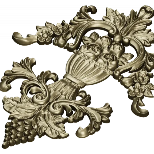 Ornate Urn and Acanthus Relief - STL 3D model for CNC