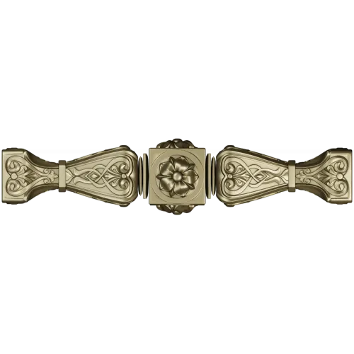 Baroque Rosette Connector - STL 3D model for CNC