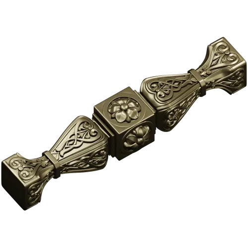 Baroque Rosette Connector - STL 3D model for CNC