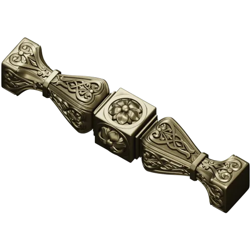 Baroque Rosette Connector - STL 3D model for CNC