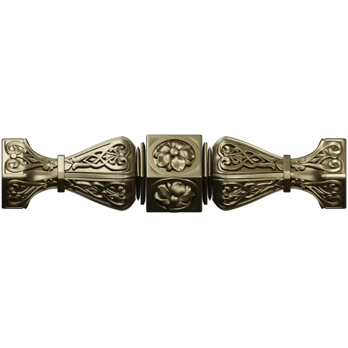 Baroque Rosette Connector - STL 3D model for CNC