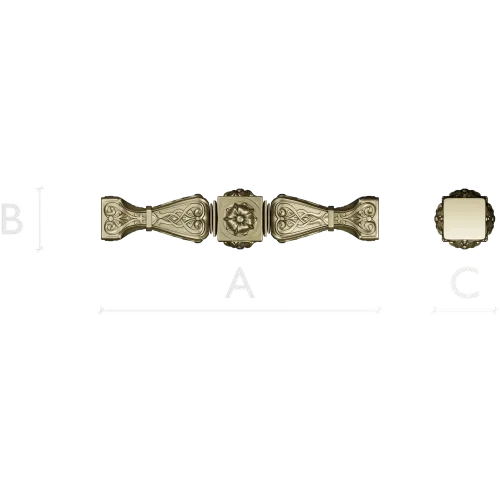 Baroque Rosette Connector - STL 3D model for CNC