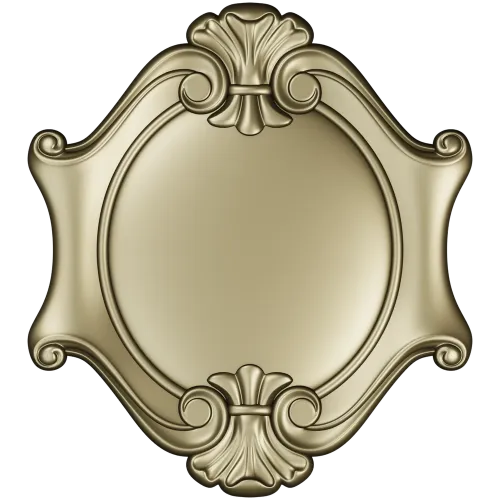 Rococo Shell Cartouche STL for CNC