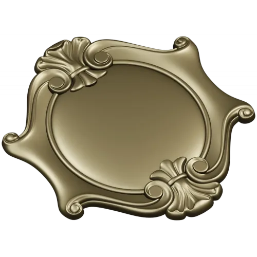 Rococo Shell Cartouche STL for CNC