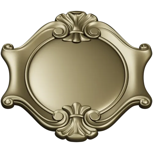 Rococo Shell Cartouche STL for CNC