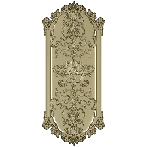 Imperial Rocaille Panel - STL 3D Model for CNC Carving
