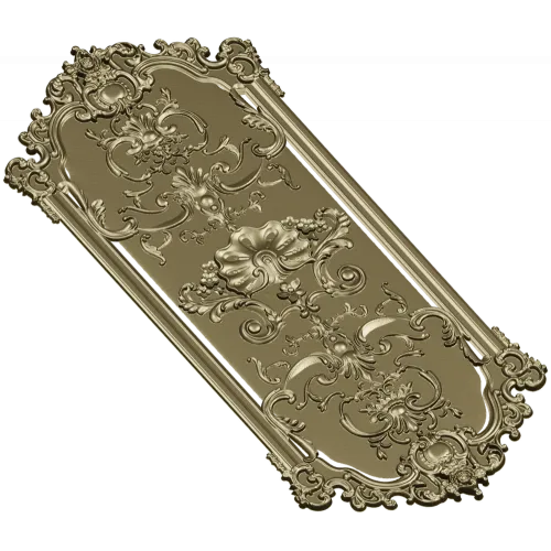 Imperial Rocaille Panel - STL 3D Model for CNC Carving
