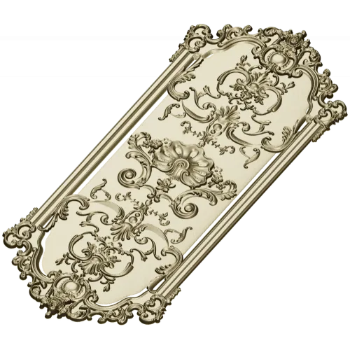 Imperial Rocaille Panel - STL 3D Model for CNC Carving