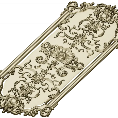 Imperial Rocaille Panel - STL 3D Model for CNC Carving
