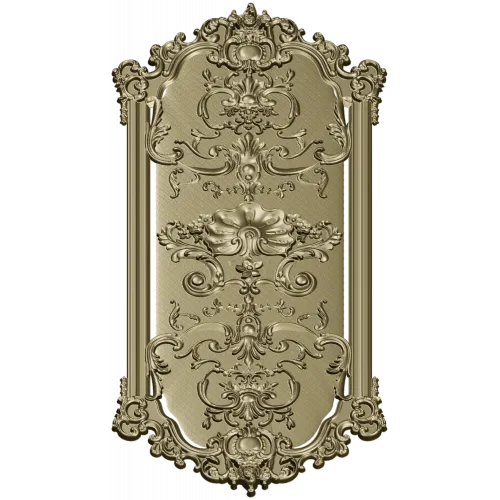 Imperial Rocaille Panel - STL 3D Model for CNC Carving