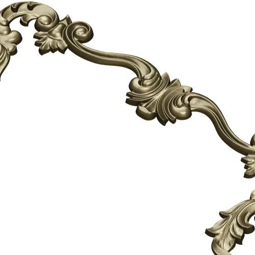 Baroque Acanthus Decorative Trim - STL 3D model for CNC