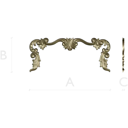 Baroque Acanthus Decorative Trim - STL 3D model for CNC