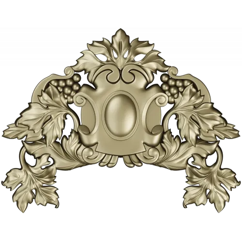 Vineleaf Cartouche STL for CNC Milling