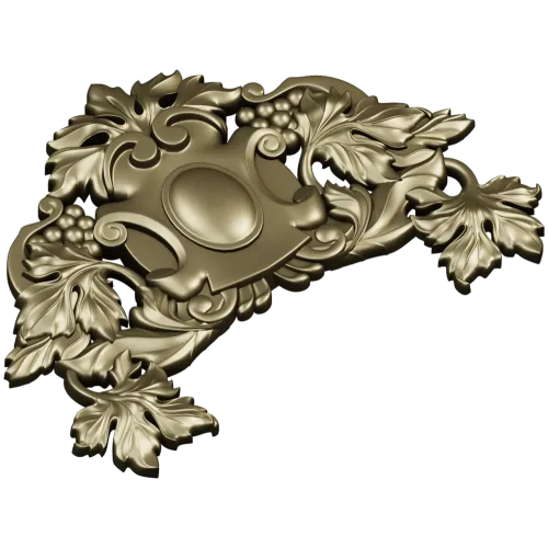 Vineleaf Cartouche STL for CNC Milling