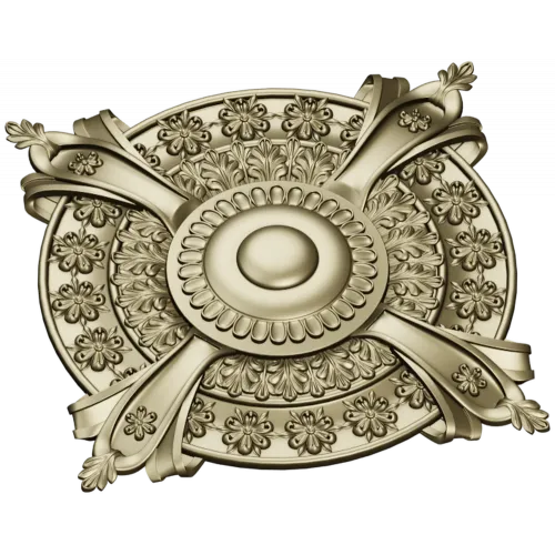 Baroque Rosette 3D STL for CNC