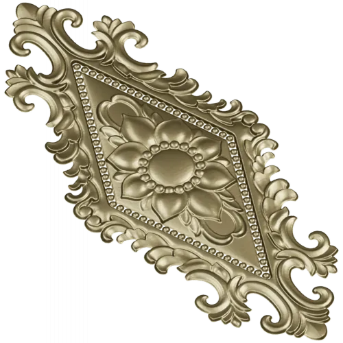 Fleuron Diamond Cartouche - STL 3D Model for CNC