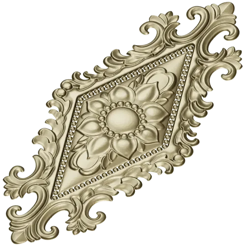 Fleuron Diamond Cartouche - STL 3D Model for CNC
