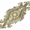 Fleuron Diamond Cartouche - STL 3D Model for CNC