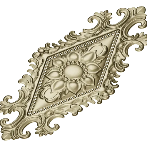 Fleuron Diamond Cartouche - STL 3D Model for CNC