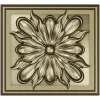 Square Floral Rosette STL for CNC