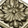 Square Floral Rosette STL for CNC