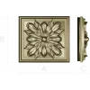 Square Floral Rosette STL for CNC