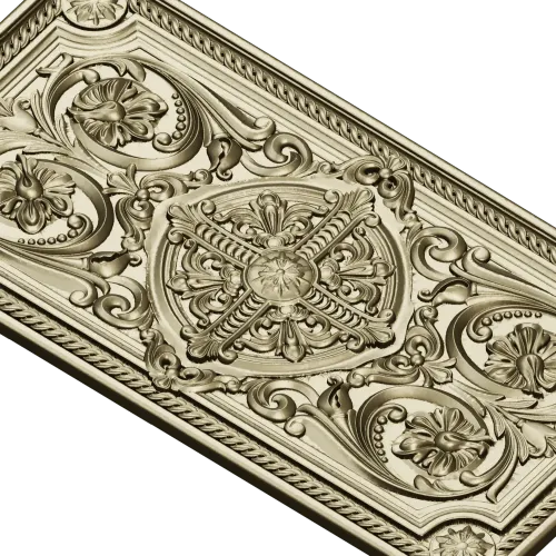Ornamental Medallion Panel - STL 3D model for CNC