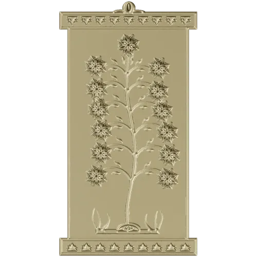 Decorative Tree Panel - STL 3D model for CNC carving
