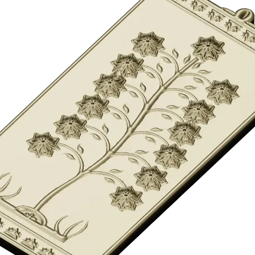 Decorative Tree Panel - STL 3D model for CNC carving