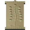 Decorative Tree Panel - STL 3D model for CNC carving