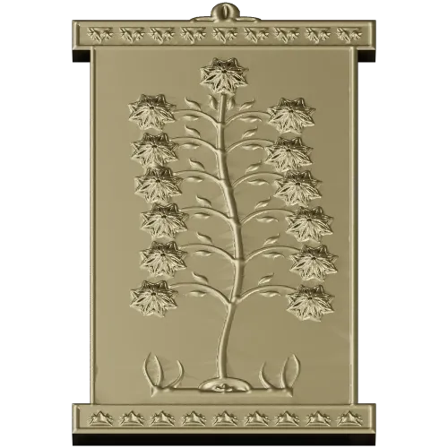Decorative Tree Panel - STL 3D model for CNC carving