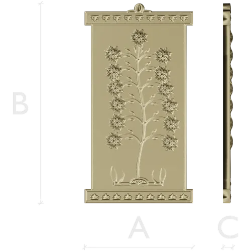 Decorative Tree Panel - STL 3D model for CNC carving