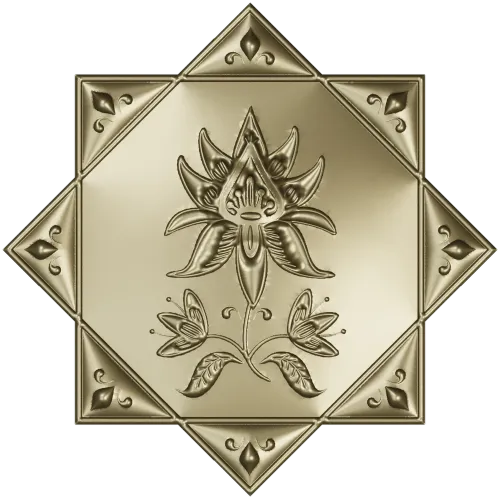 Lotus Star Rosette - STL 3D model for CNC routing