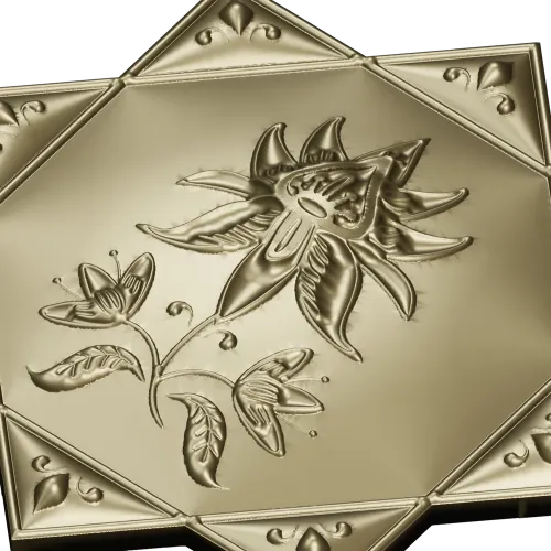 Lotus Star Rosette - STL 3D model for CNC routing