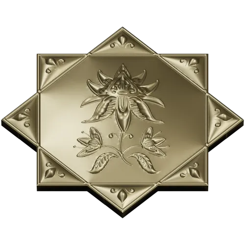 Lotus Star Rosette - STL 3D model for CNC routing