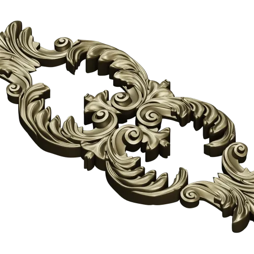 Ornate Acanthus Centerpiece - STL 3D model for CNC milling