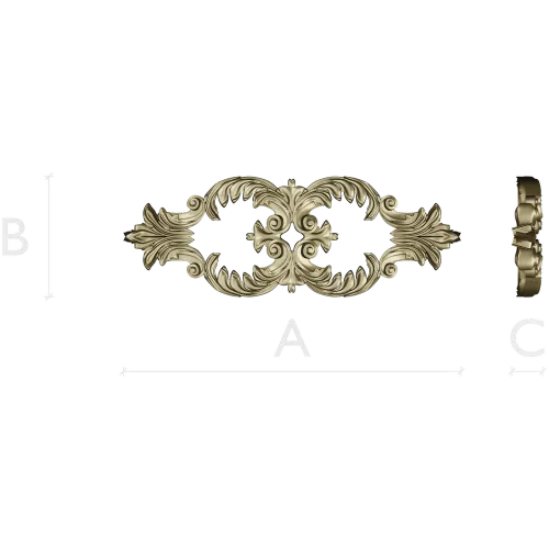 Ornate Acanthus Centerpiece - STL 3D model for CNC milling