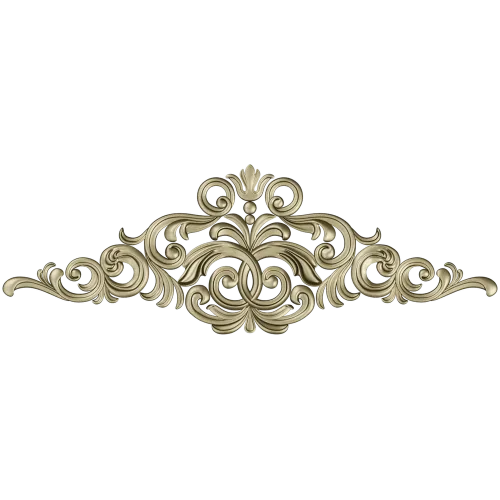 Royal Baroque Crest - STL 3D model for CNC