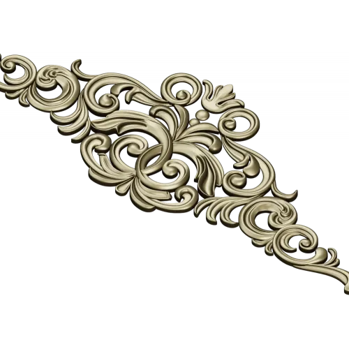 Royal Baroque Crest - STL 3D model for CNC