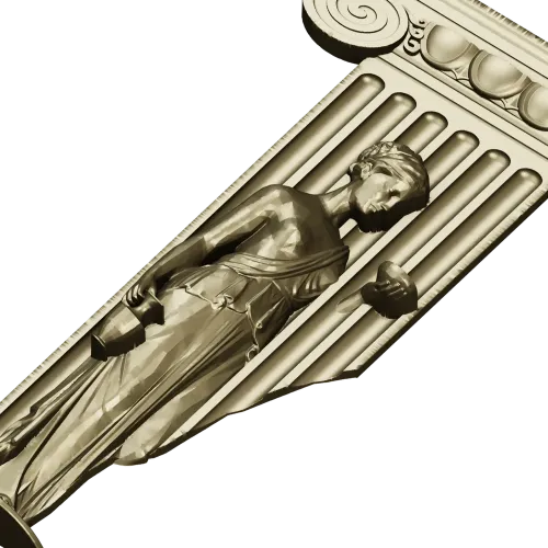 Ionic Caryatid Pilaster STL for CNC Carving