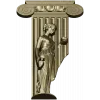 Ionic Caryatid Pilaster STL for CNC Carving