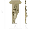 Ionic Caryatid Pilaster STL for CNC Carving