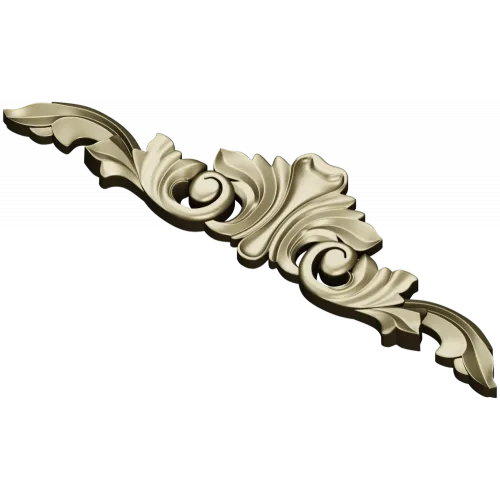 Acanthus Crest Decorative STL for CNC