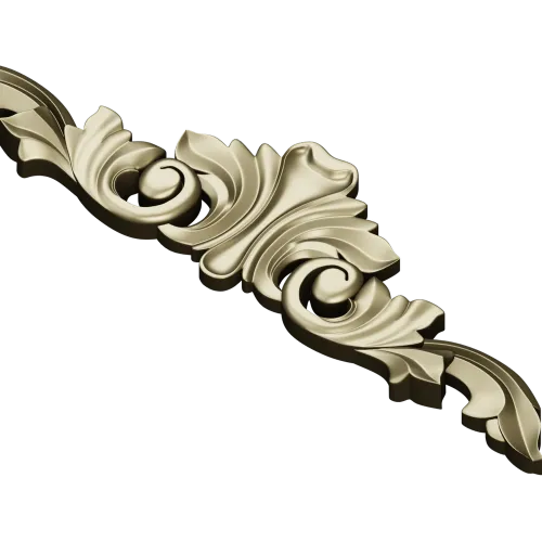 Acanthus Crest Decorative STL for CNC