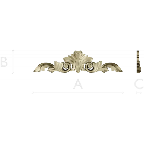 Acanthus Crest Decorative STL for CNC