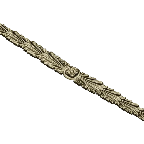 Classical Laurel Rosette 3D STL Model for CNC Milling