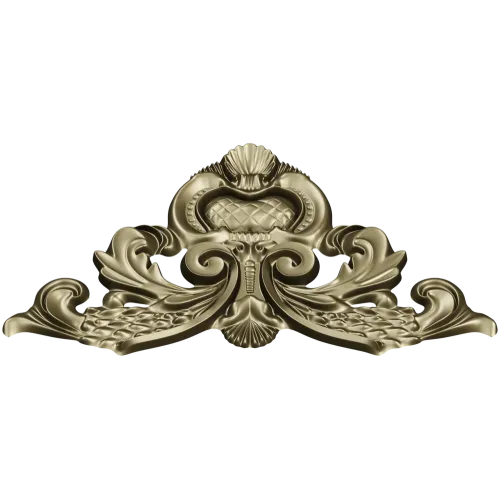 Baroque Acanthus Crest STL for CNC
