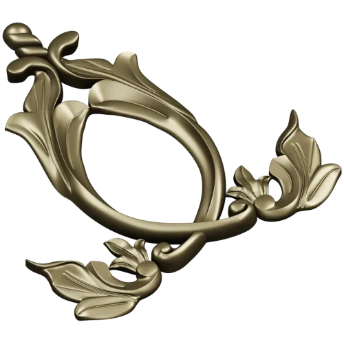 Aureate Acanthus Cartouche - STL 3D model for CNC