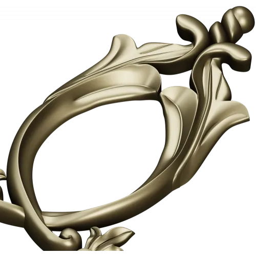 Aureate Acanthus Cartouche - STL 3D model for CNC